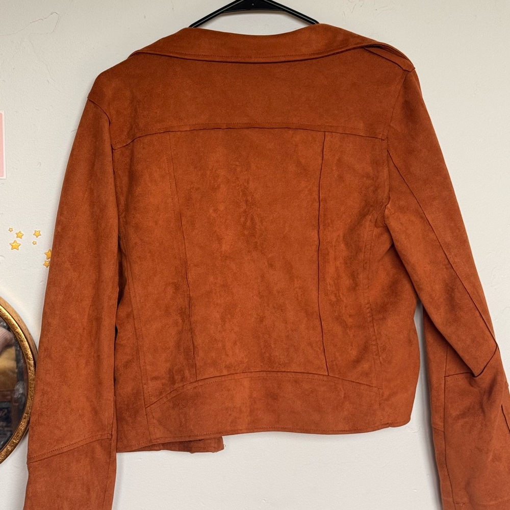 Women's Suede Jacket in Rust